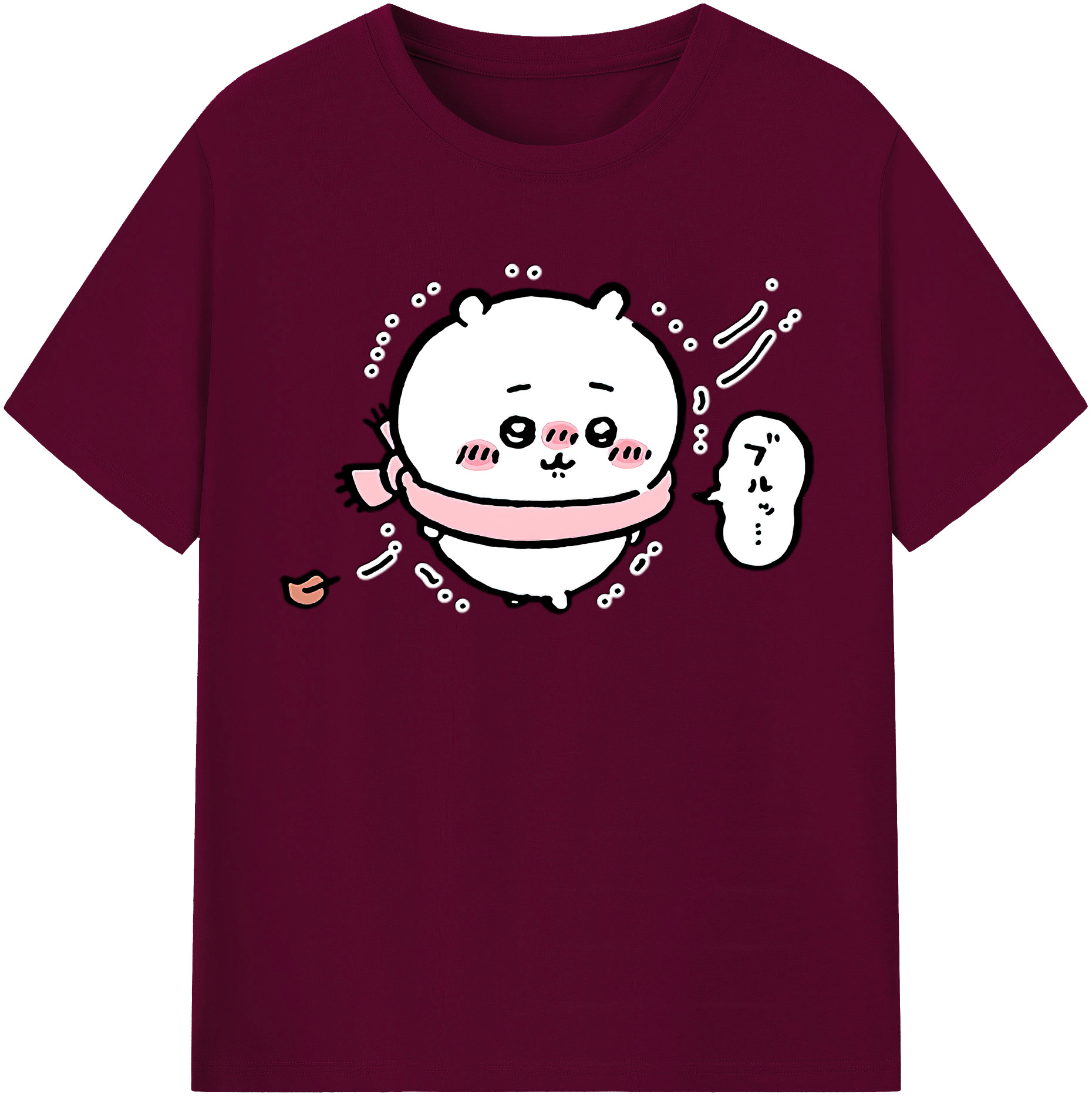 （画像用） ちいかわ ちいかわ Chii-kawa chiikawa レディースカジュアルプリントTシャツ（綿100％）